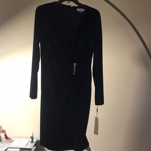 Calvin Klein Green Velvet Dress